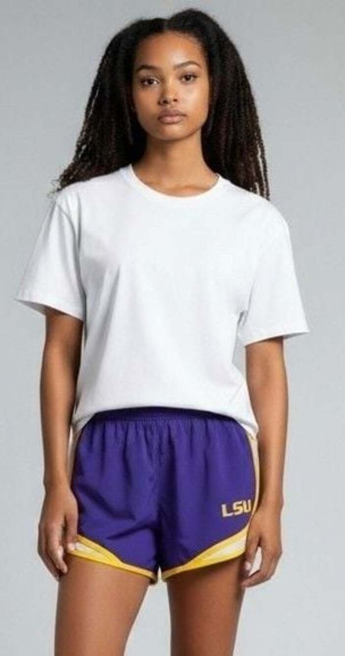 Nike Women's LSU Tigers Dri-Fit Tempo Performance Athletic Shorts
